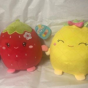 Squishmallow Strawberry & Pineapple lot NWT Rare